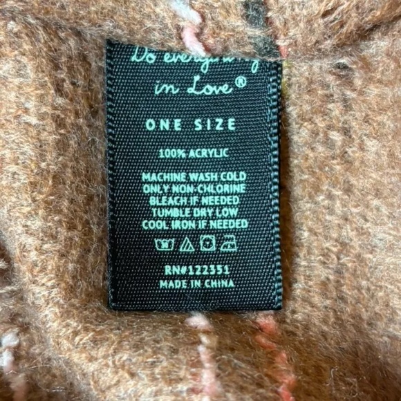 NWT Do Everything In Love Boho Southwest Kimono Striped One Size Fringe - Picture 4 of 7